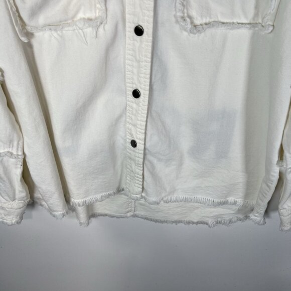 Elan Denim Jean Jacket Embroidered Rock And Roll Fringe Trim Boho Hippie Size S - Picture 4 of 11